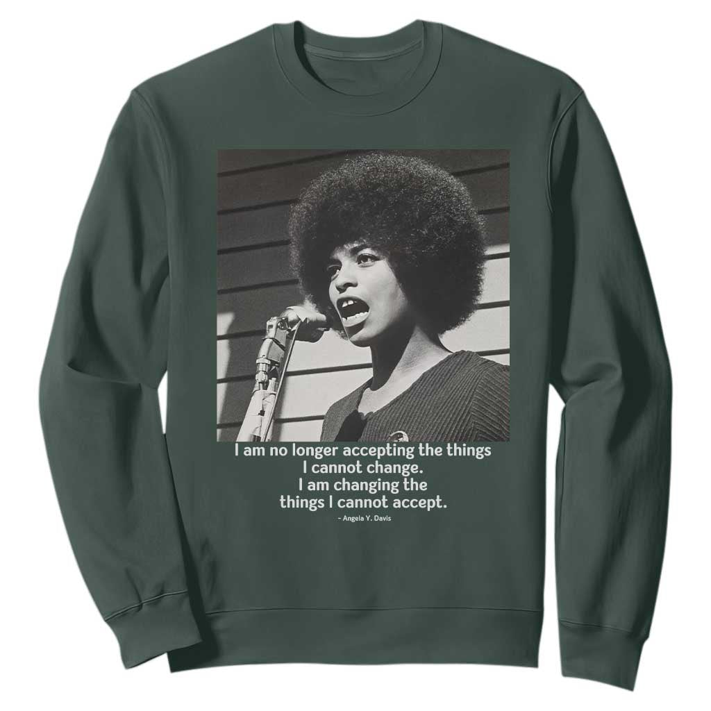 Angela Davis Inspirational Quote Sweatshirt Black History African Pride Power