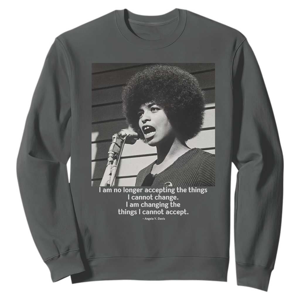 Angela Davis Inspirational Quote Sweatshirt Black History African Pride Power