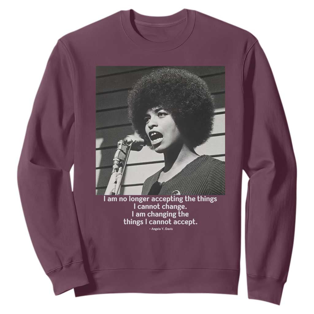 Angela Davis Inspirational Quote Sweatshirt Black History African Pride Power