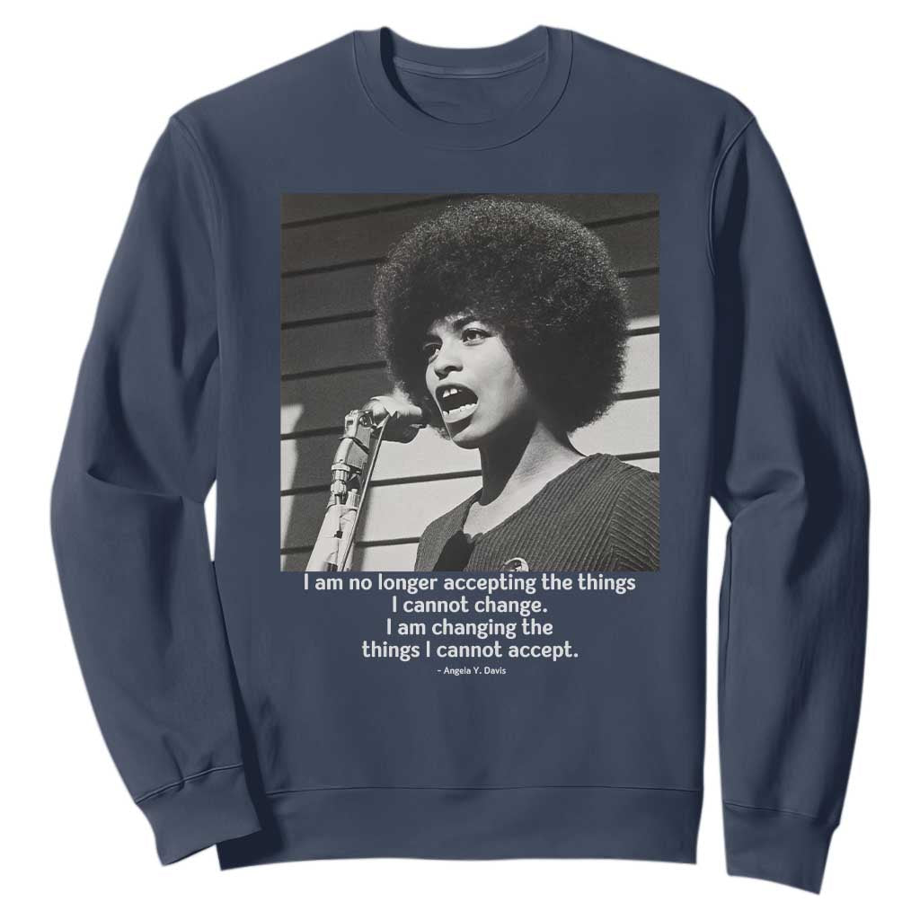 Angela Davis Inspirational Quote Sweatshirt Black History African Pride Power