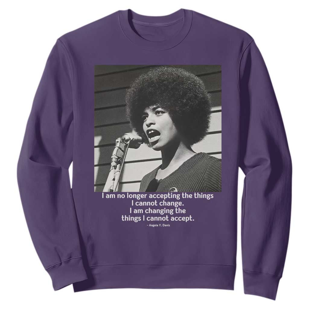 Angela Davis Inspirational Quote Sweatshirt Black History African Pride Power