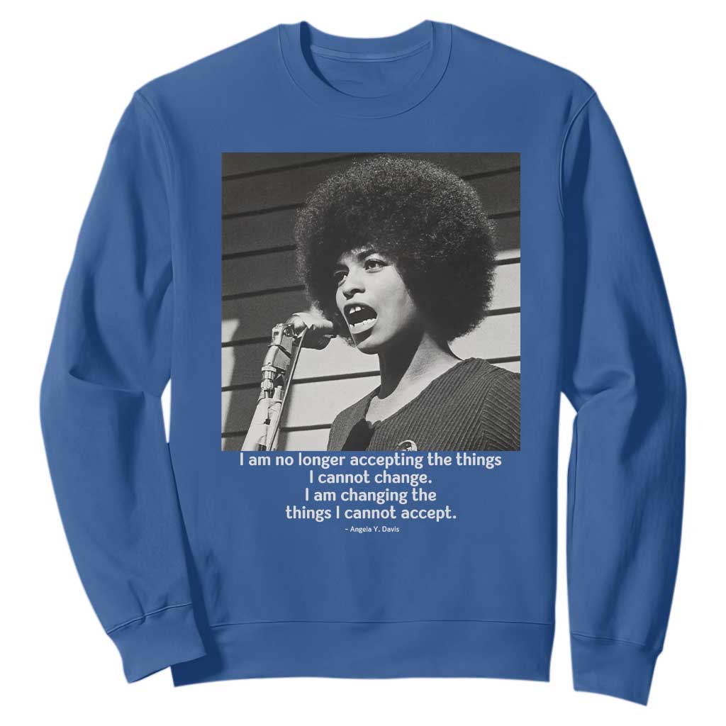 Angela Davis Inspirational Quote Sweatshirt Black History African Pride Power