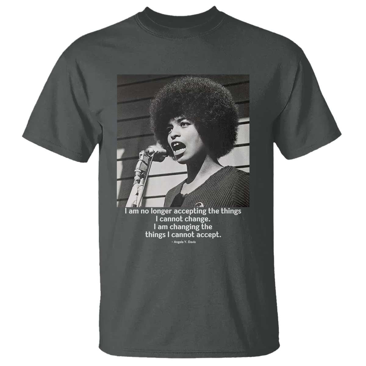 Angela Davis Inspirational Quote T Shirt Black History African Pride Power
