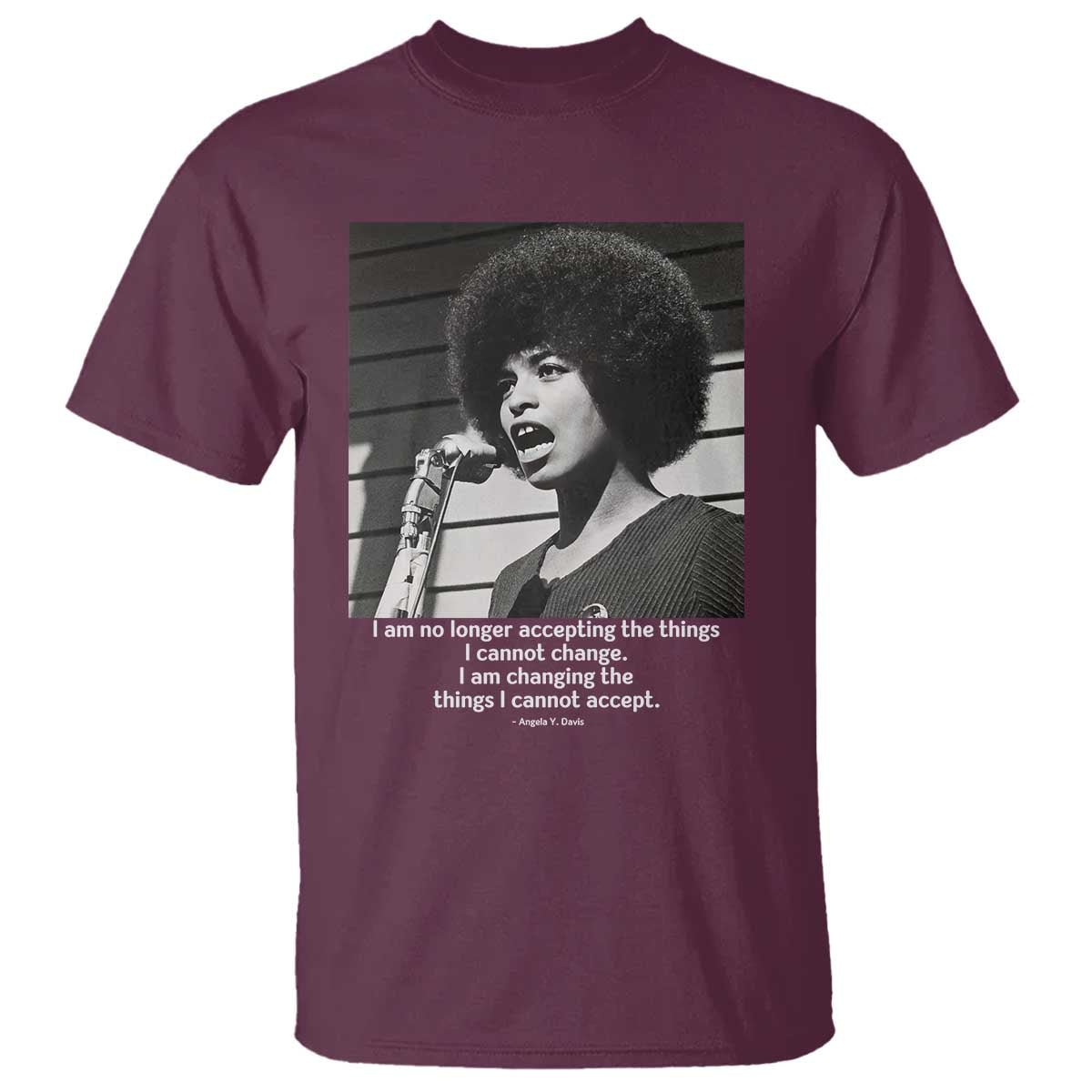 Angela Davis Inspirational Quote T Shirt Black History African Pride Power
