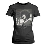 Angela Davis Inspirational Quote T Shirt For Women Black History African Pride Power