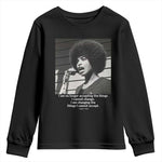 Angela Davis Inspirational Quote Youth Sweatshirt Black History African Pride Power
