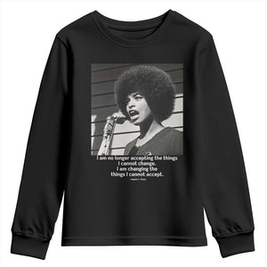 Angela Davis Inspirational Quote Youth Sweatshirt Black History African Pride Power