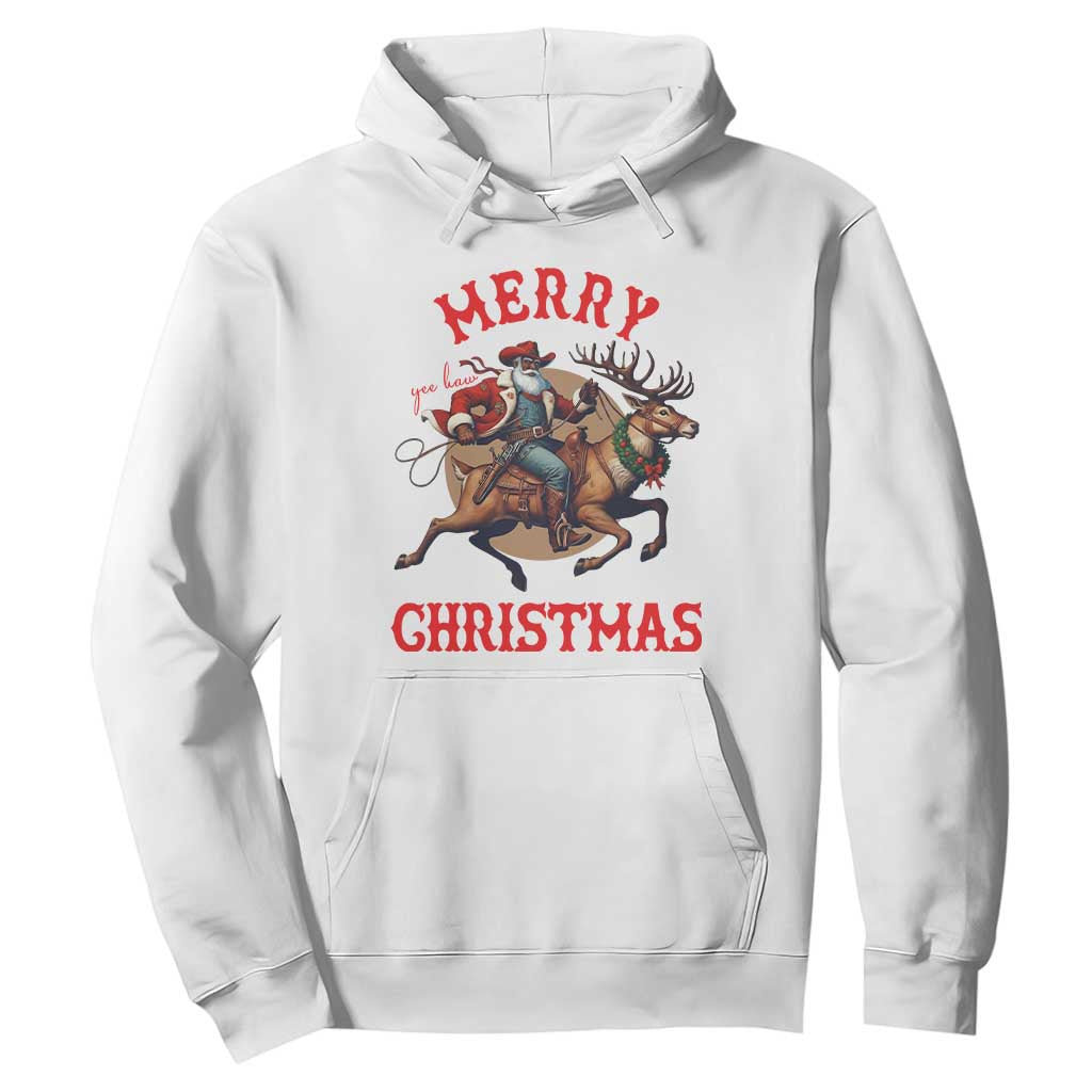Black Santa Claus Hoodie African American Cowboy Christmas - African Pride