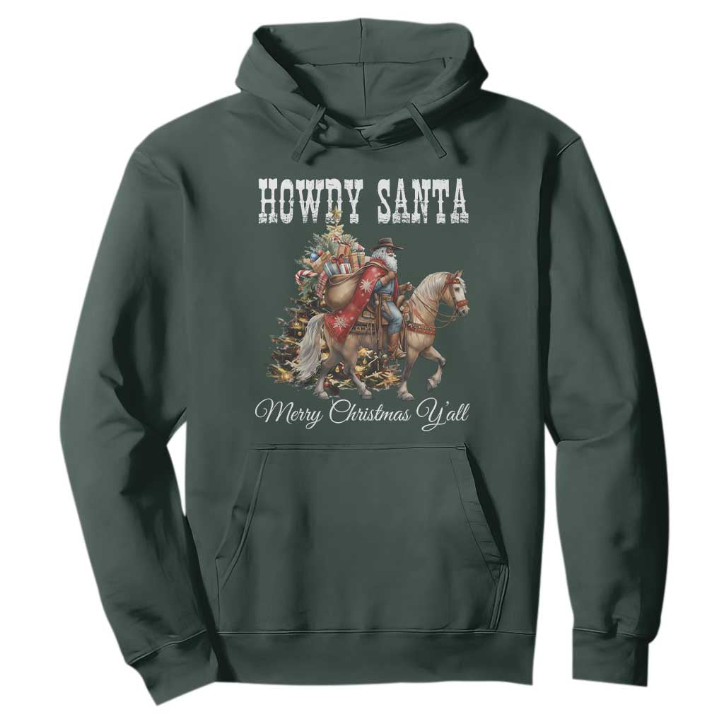 Black Santa Christmas Hoodie African American Western Cowboy - African Pride