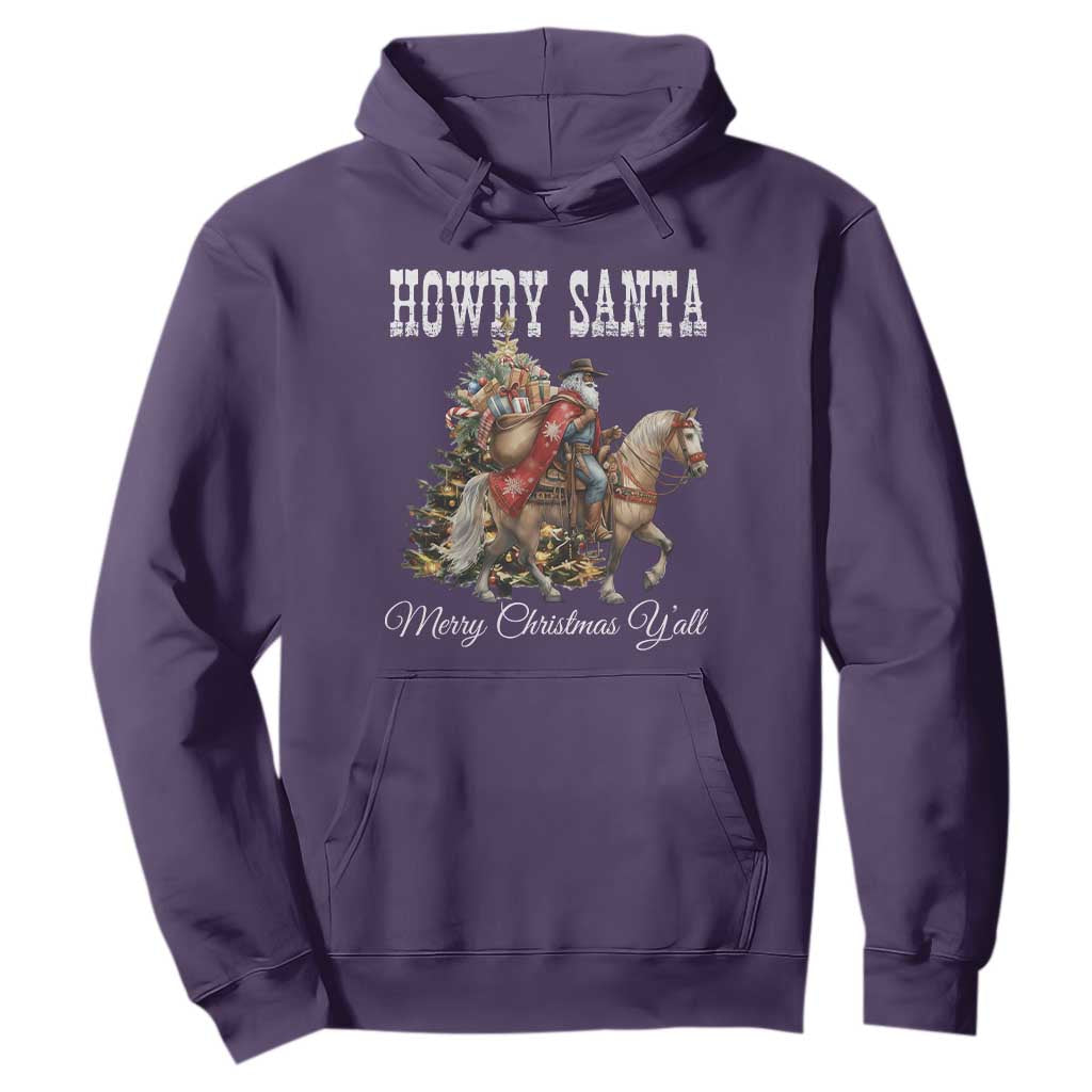 Black Santa Christmas Hoodie African American Western Cowboy - African Pride