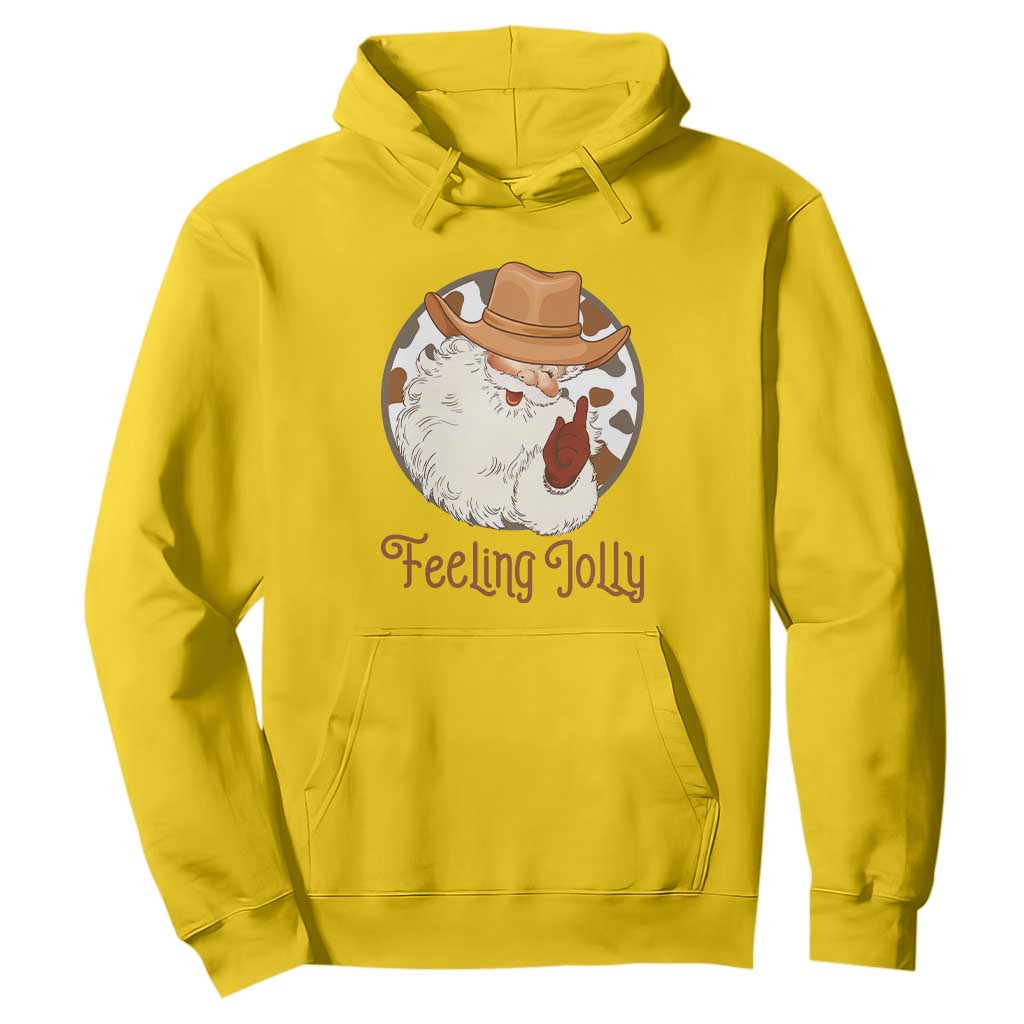 Black Cowboy Santa Christmas Hoodie Feeling Jolly - African Pride
