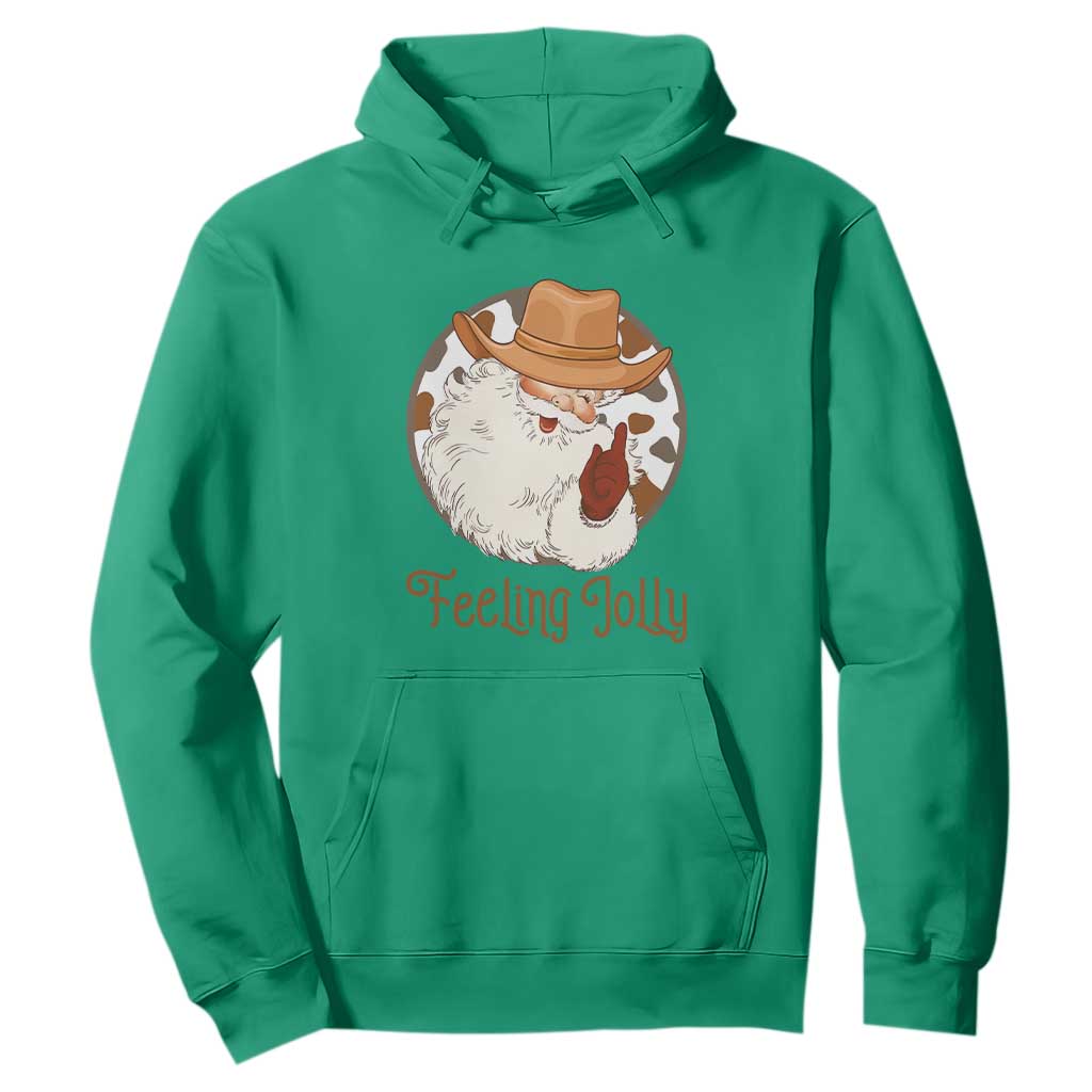 Black Cowboy Santa Christmas Hoodie Feeling Jolly - African Pride