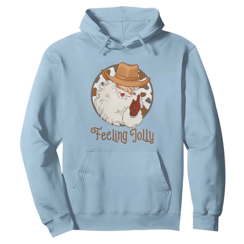 Black Cowboy Santa Christmas Hoodie Feeling Jolly - African Pride