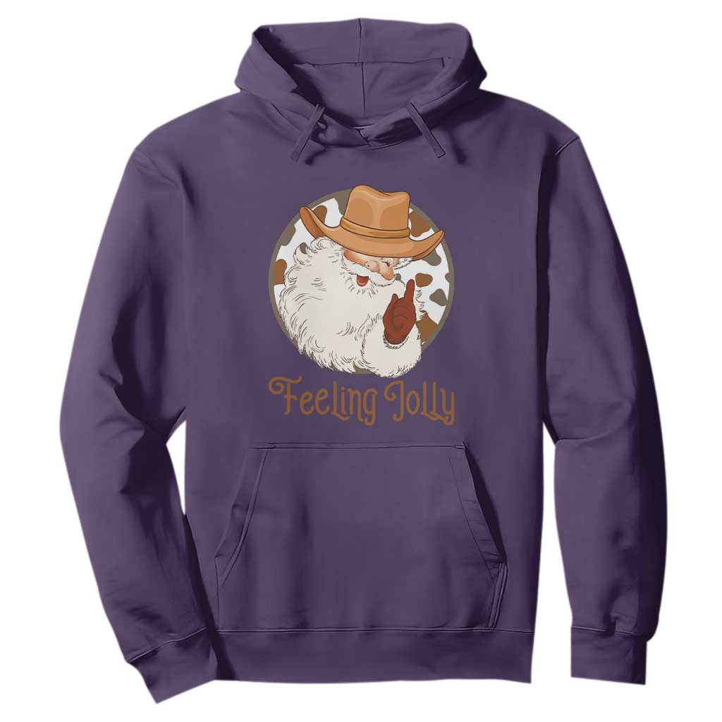 Black Cowboy Santa Christmas Hoodie Feeling Jolly - African Pride