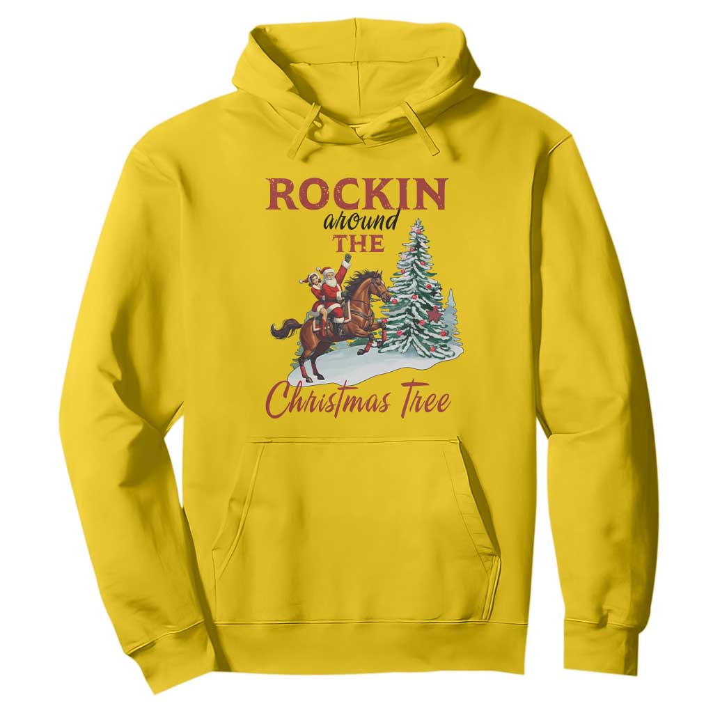 Cowboy Santa Western Christmas Hoodie Rockin Around The Xmas Tree - African Pride