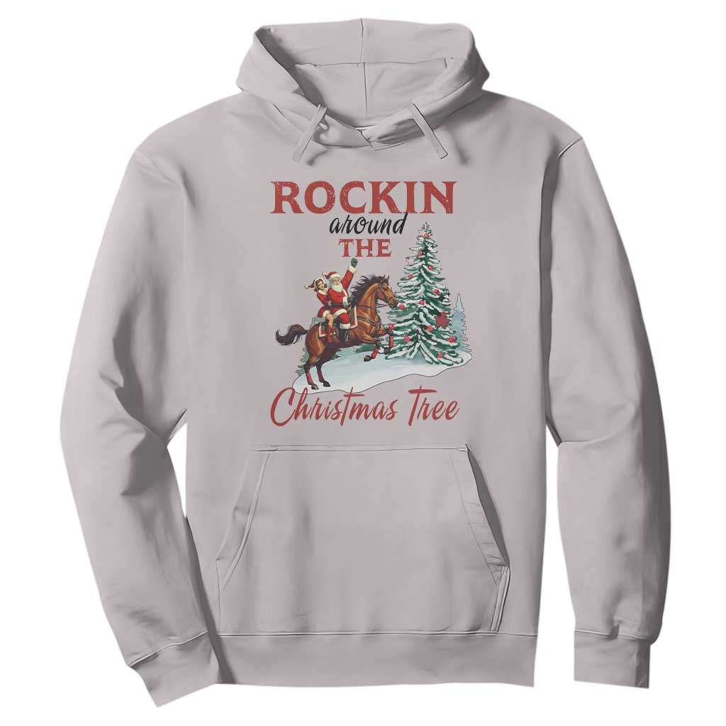 Cowboy Santa Western Christmas Hoodie Rockin Around The Xmas Tree - African Pride