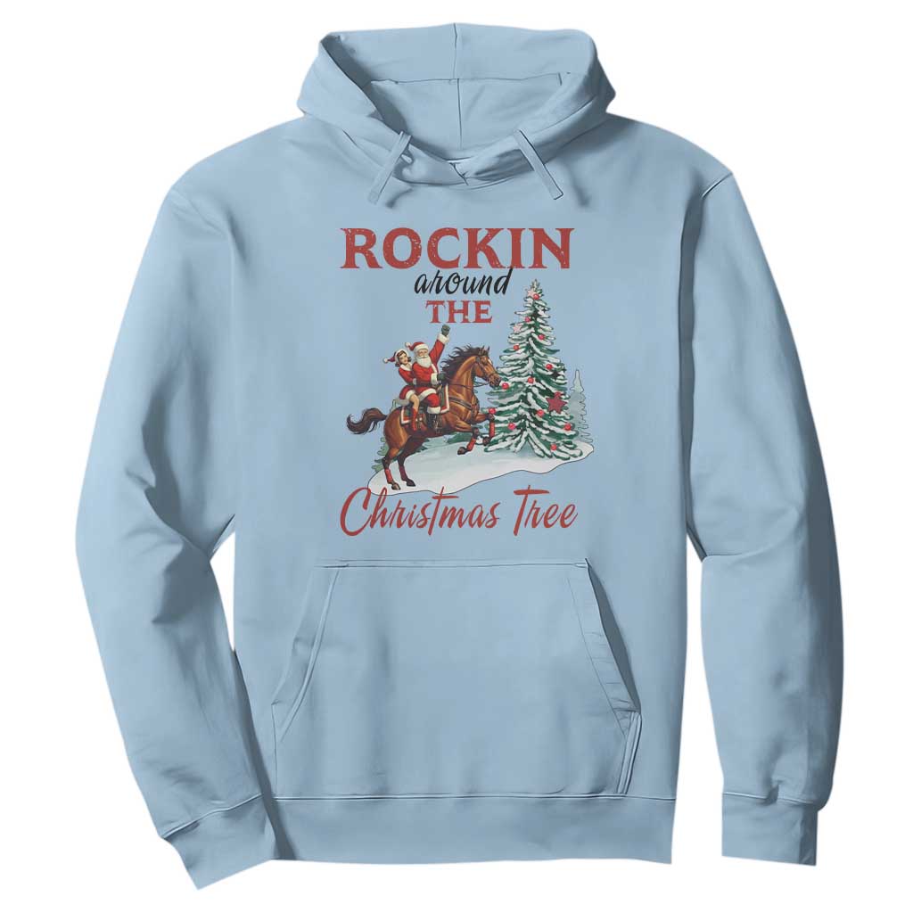 Cowboy Santa Western Christmas Hoodie Rockin Around The Xmas Tree - African Pride