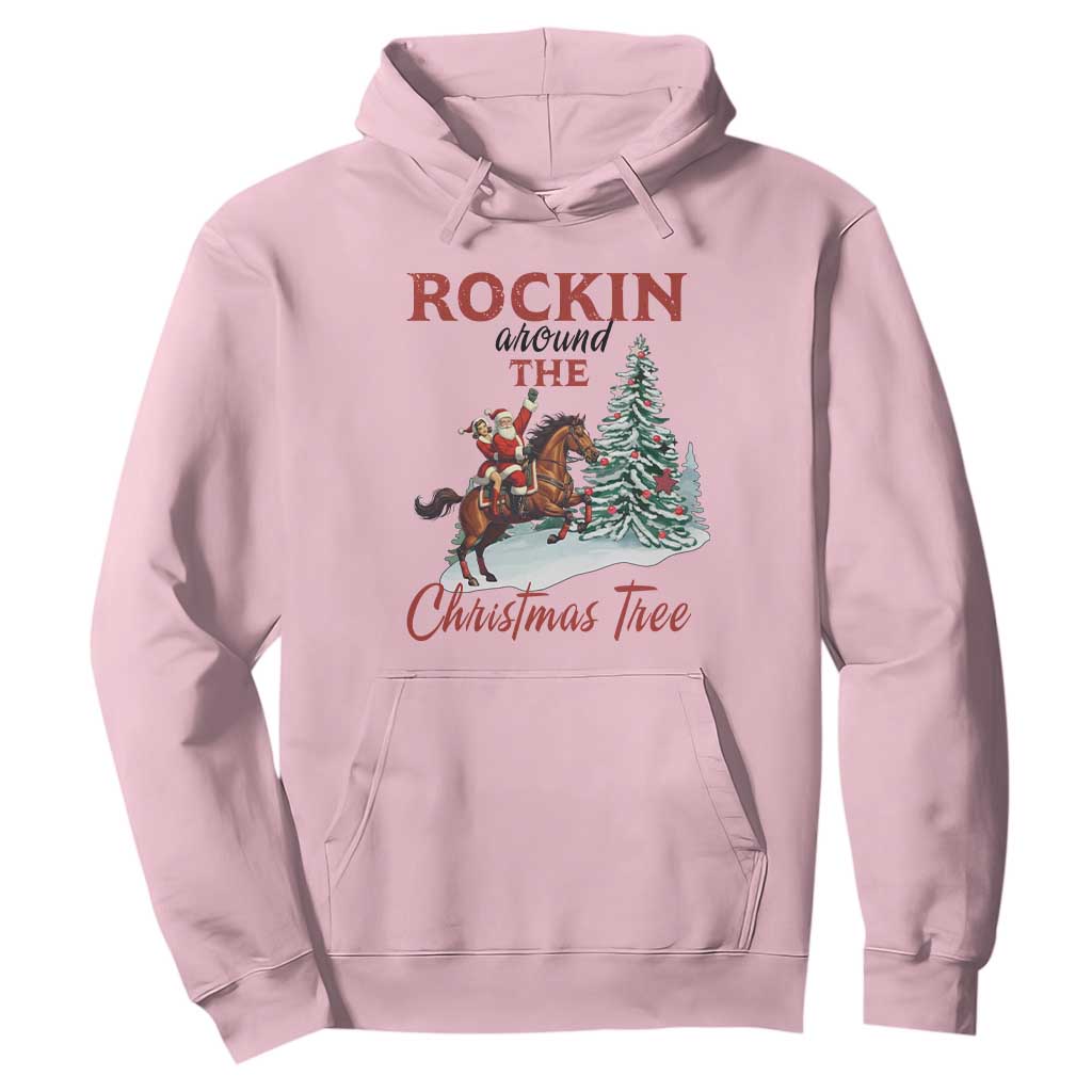 Cowboy Santa Western Christmas Hoodie Rockin Around The Xmas Tree - African Pride