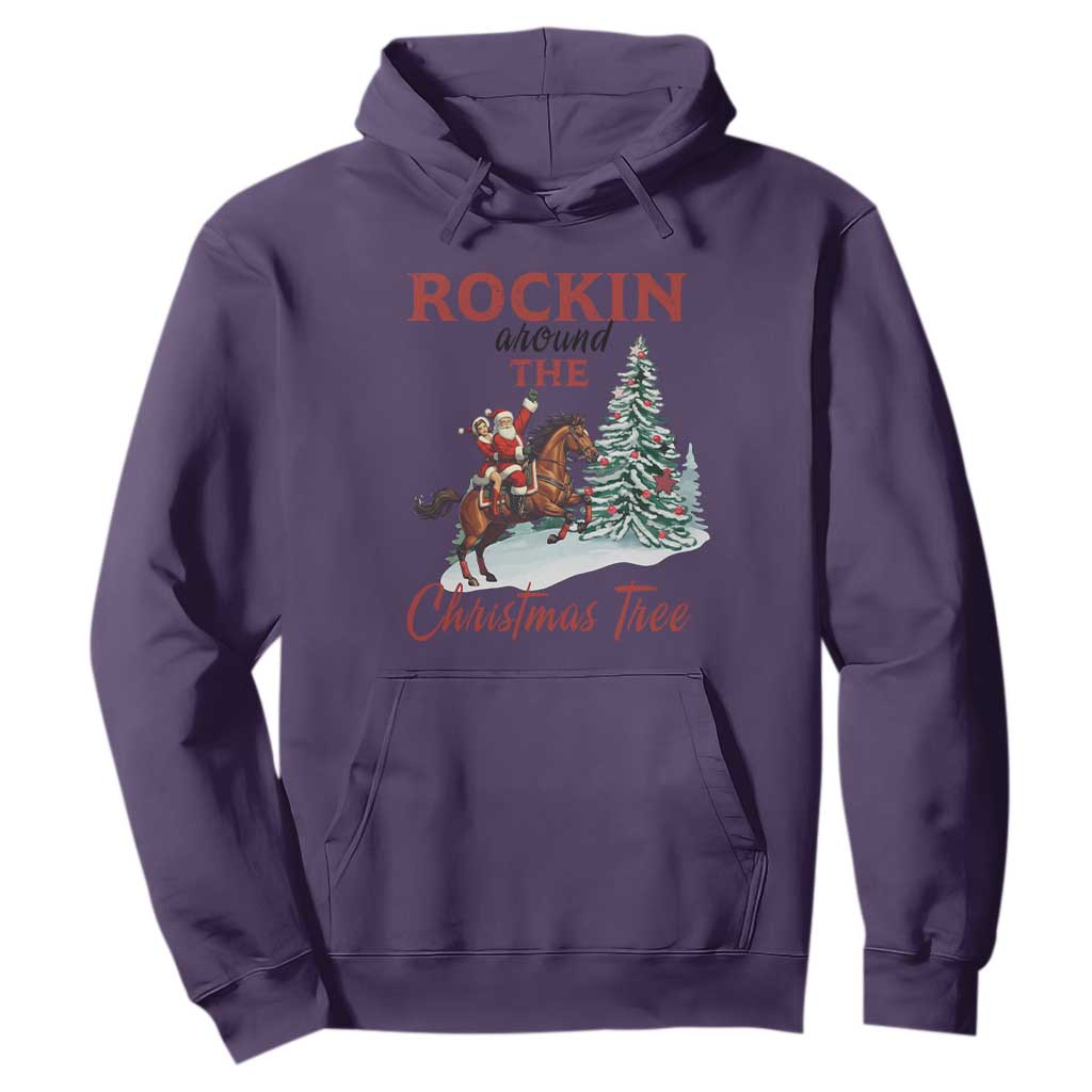 Cowboy Santa Western Christmas Hoodie Rockin Around The Xmas Tree - African Pride