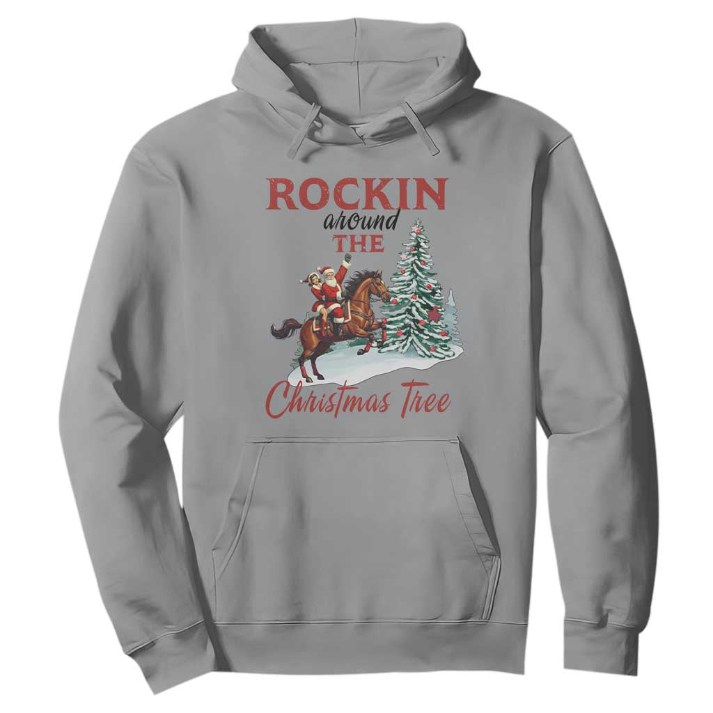 Cowboy Santa Western Christmas Hoodie Rockin Around The Xmas Tree - African Pride