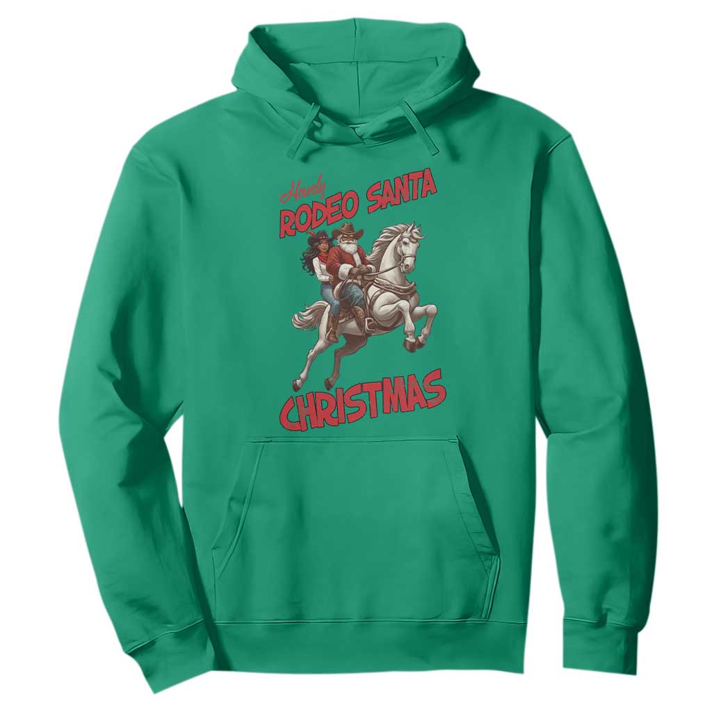 Black Cowboy Santa Christmas Hoodie African American Western - African Pride