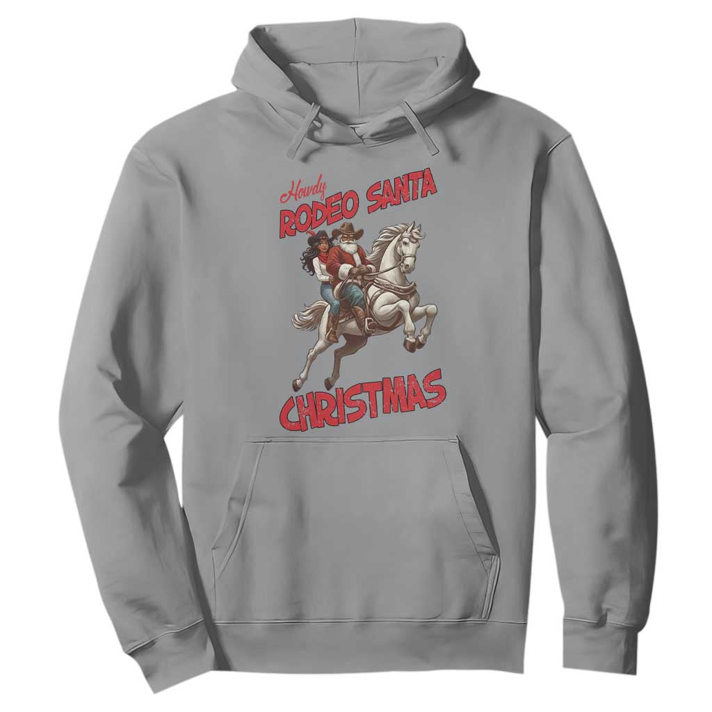 Black Cowboy Santa Christmas Hoodie African American Western - African Pride