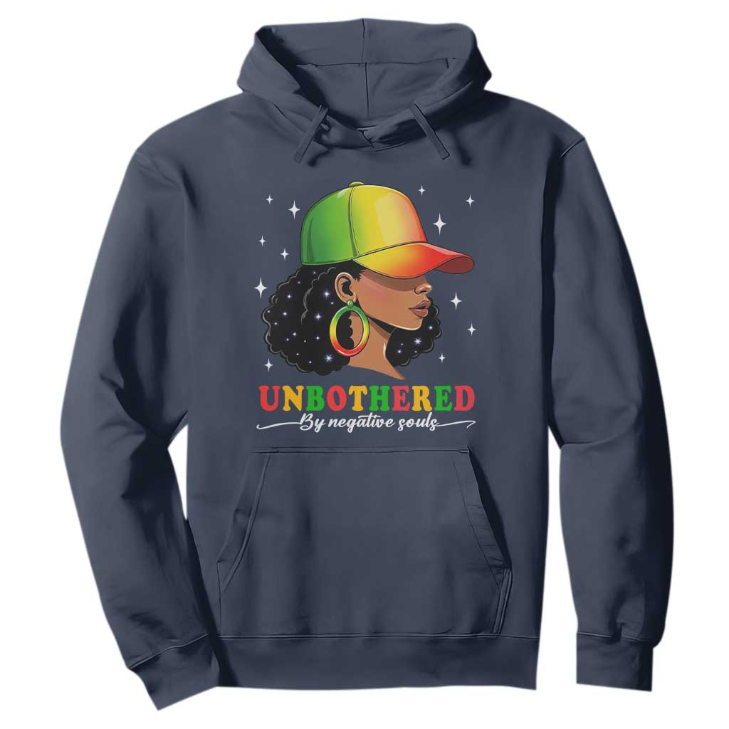 Afro African American Hoodie Unbothered By Negative Souls Black Sassy Queen