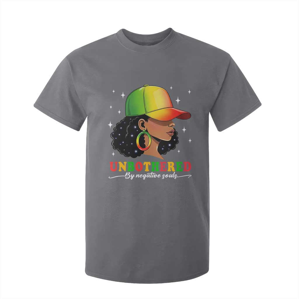 Afro African American T Shirt For Kid Unbothered By Negative Souls Black Sassy Queen