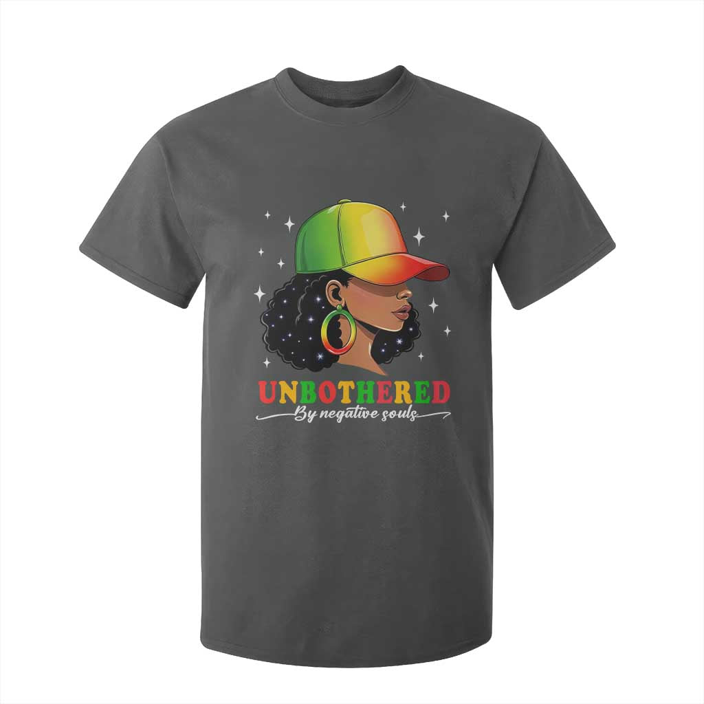 Afro African American T Shirt For Kid Unbothered By Negative Souls Black Sassy Queen