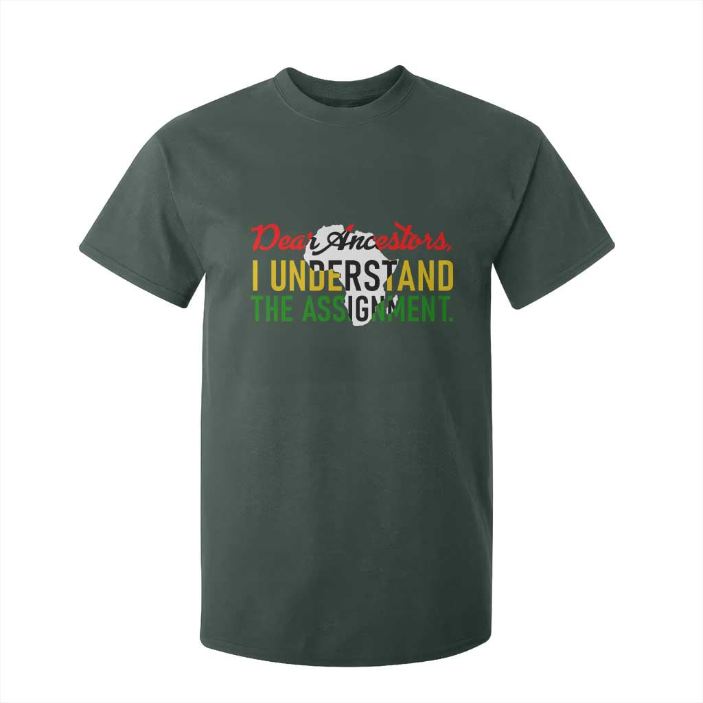 Black History T Shirt For Kid Dear Ancestors I Understand The Assignment