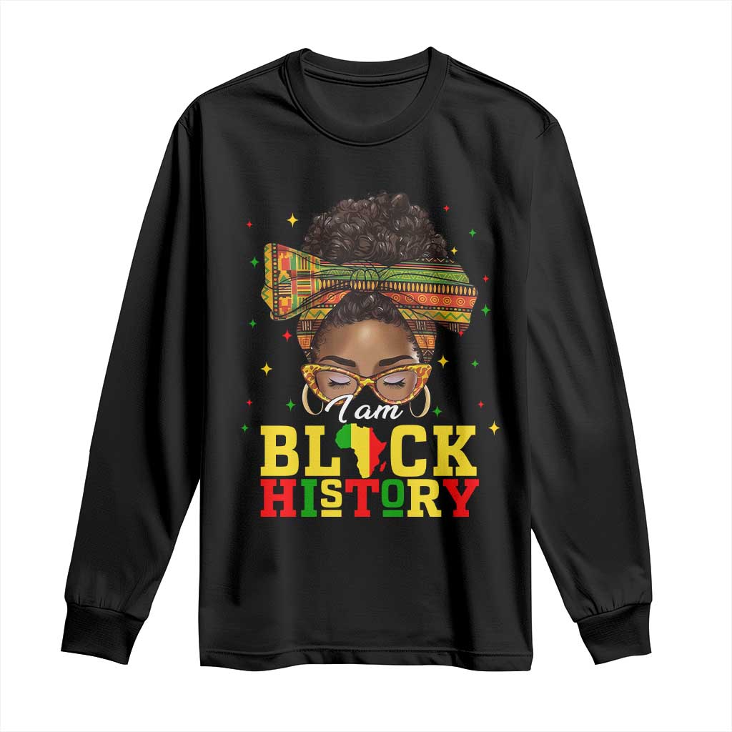 Black History Month Long Sleeve Shirt Messy Pun Afro African American