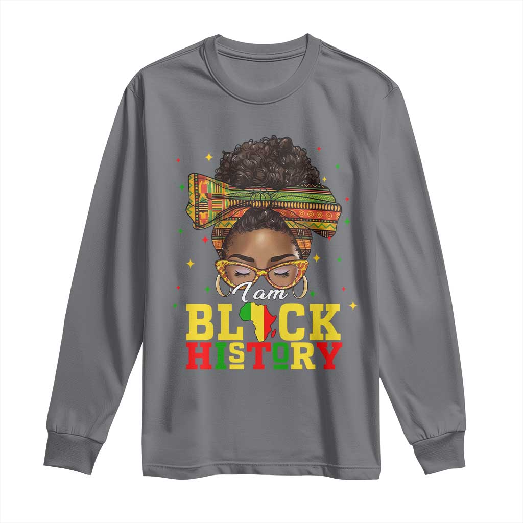 Black History Month Long Sleeve Shirt Messy Pun Afro African American