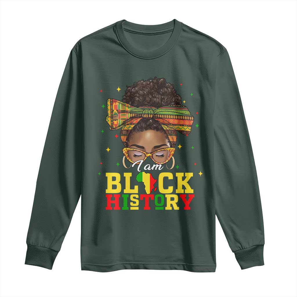 Black History Month Long Sleeve Shirt Messy Pun Afro African American