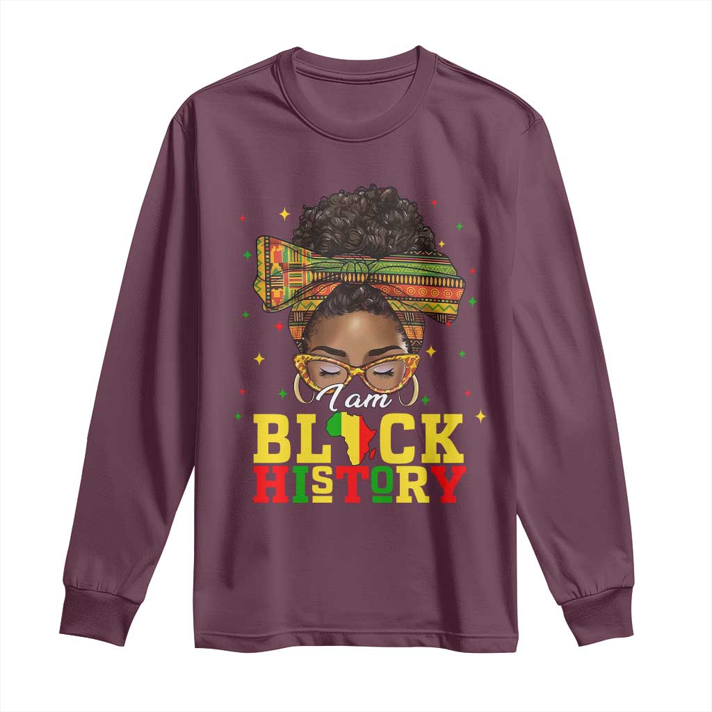 Black History Month Long Sleeve Shirt Messy Pun Afro African American