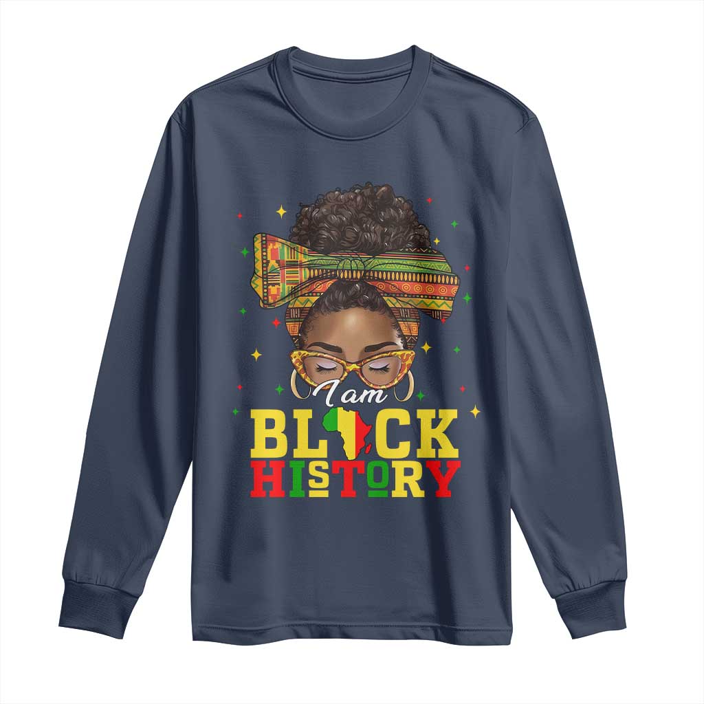 Black History Month Long Sleeve Shirt Messy Pun Afro African American