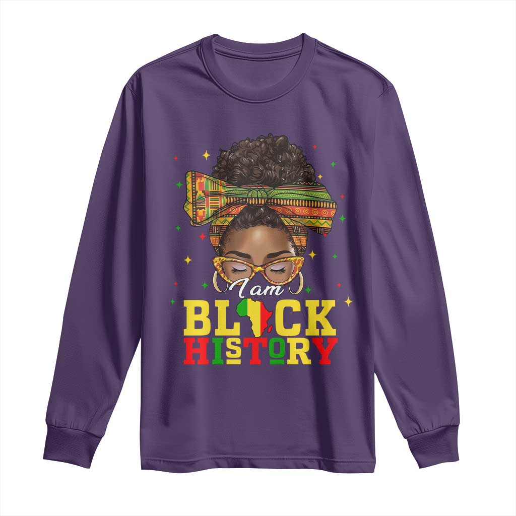 Black History Month Long Sleeve Shirt Messy Pun Afro African American