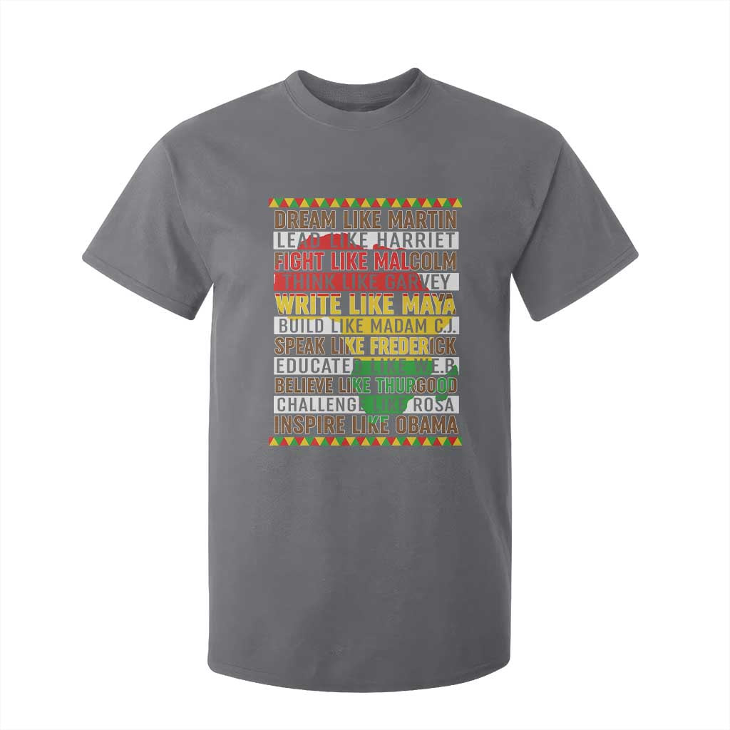Black History Month T Shirt For Kid Dream Like Martin Lead Like Harriet