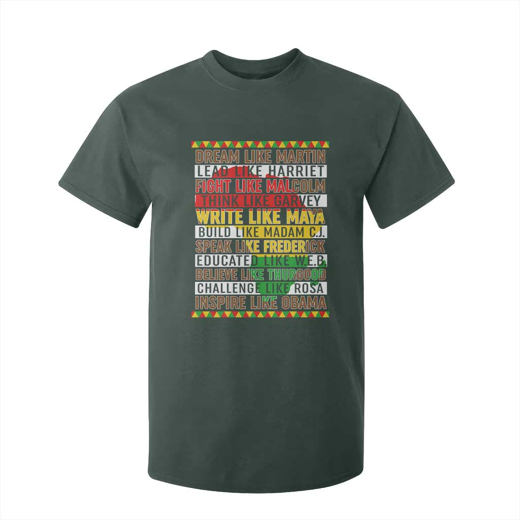 Black History Month T Shirt For Kid Dream Like Martin Lead Like Harriet