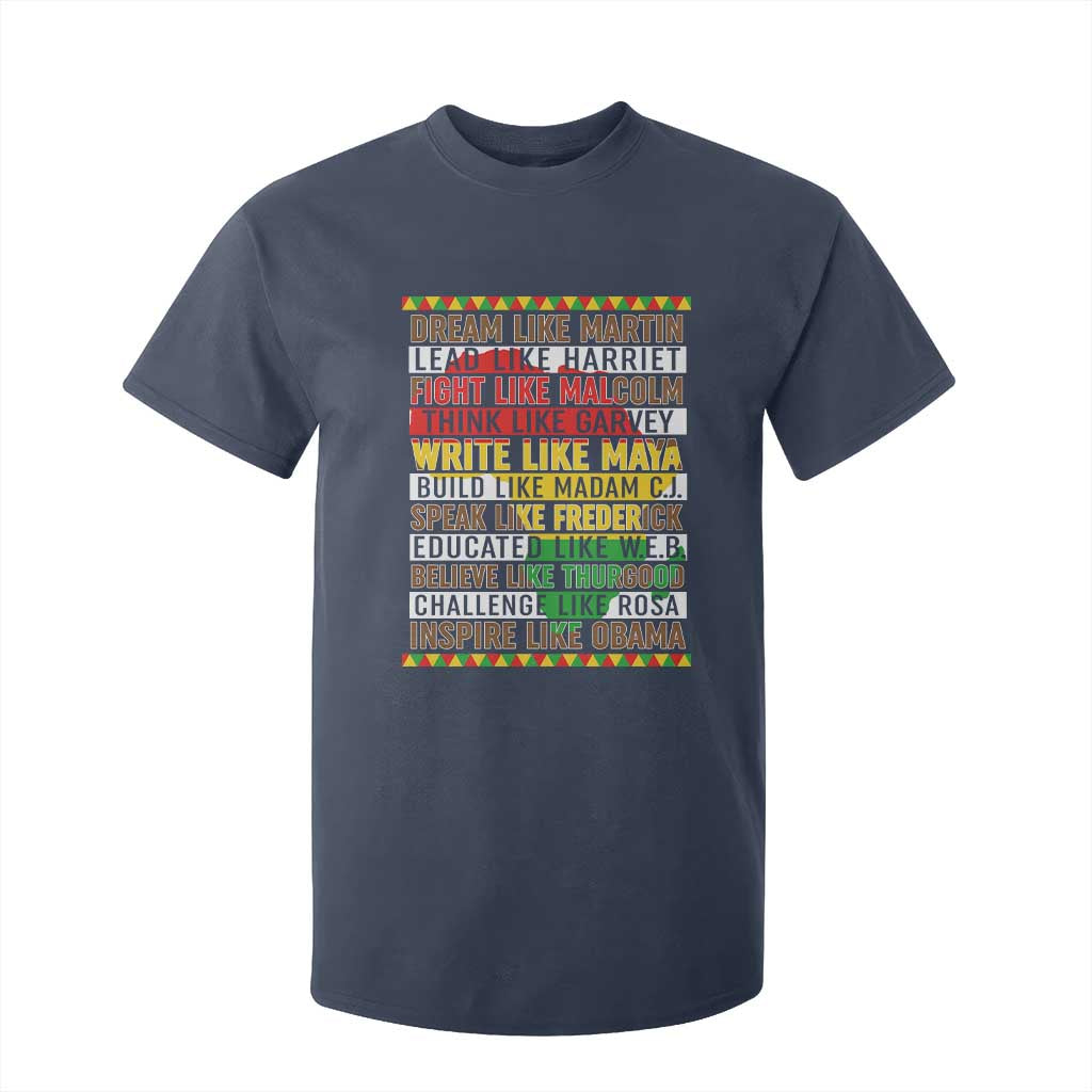 Black History Month T Shirt For Kid Dream Like Martin Lead Like Harriet
