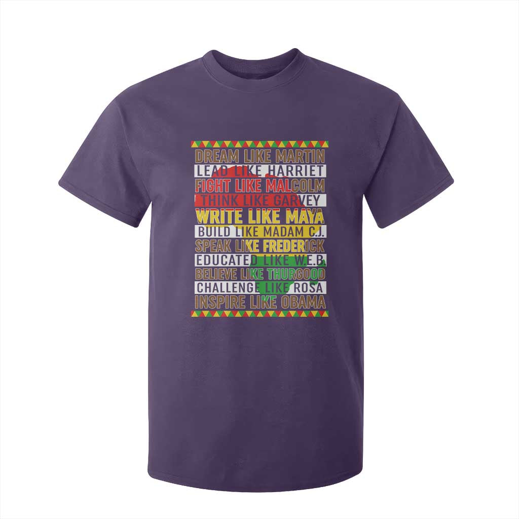 Black History Month T Shirt For Kid Dream Like Martin Lead Like Harriet