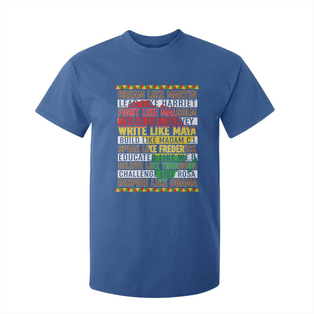 Black History Month T Shirt For Kid Dream Like Martin Lead Like Harriet