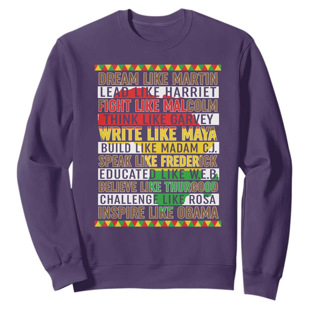 Black History Month Sweatshirt Dream Like Martin Lead Like Harriet