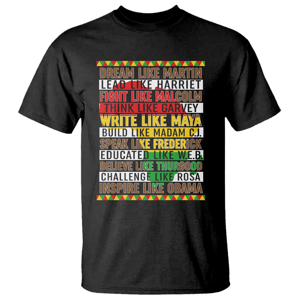 Black History Month T Shirt Dream Like Martin Lead Like Harriet