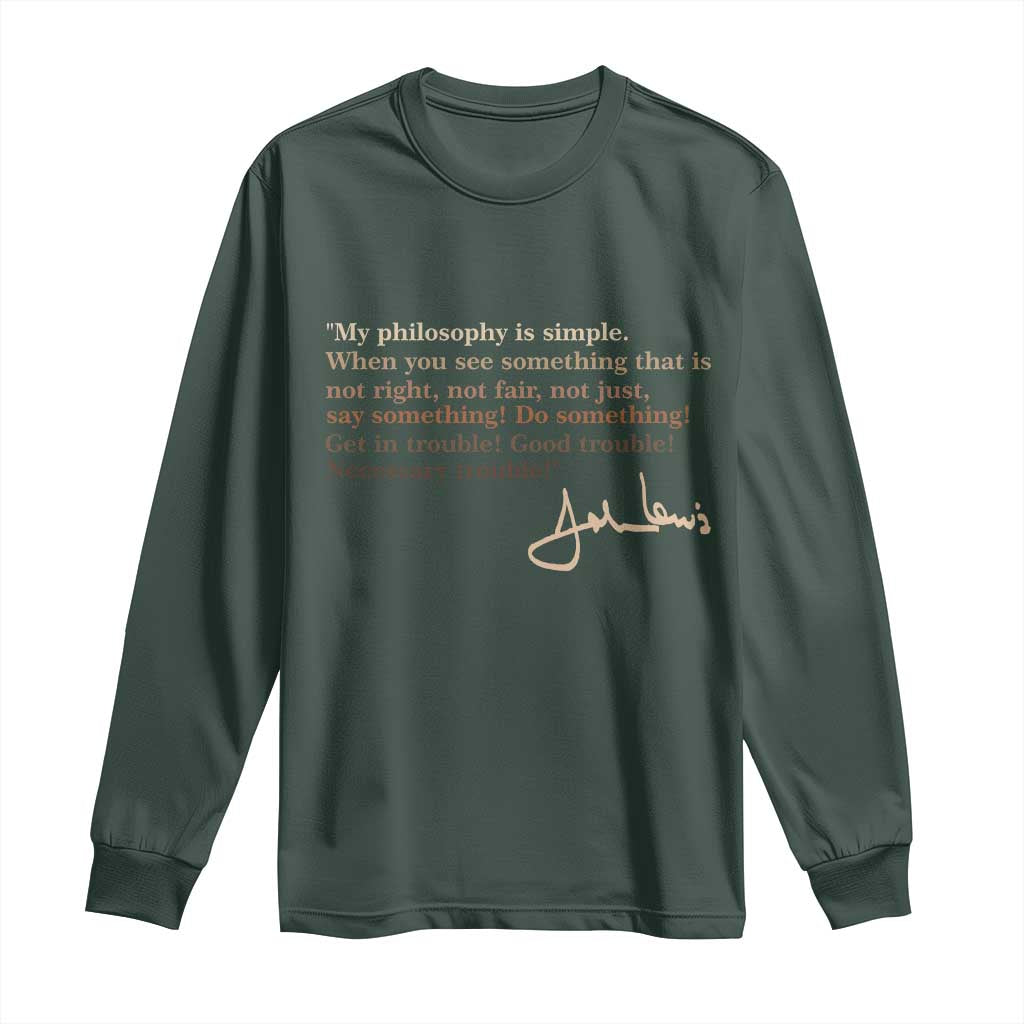 John Lewis Quote Long Sleeve Shirt Black History Month