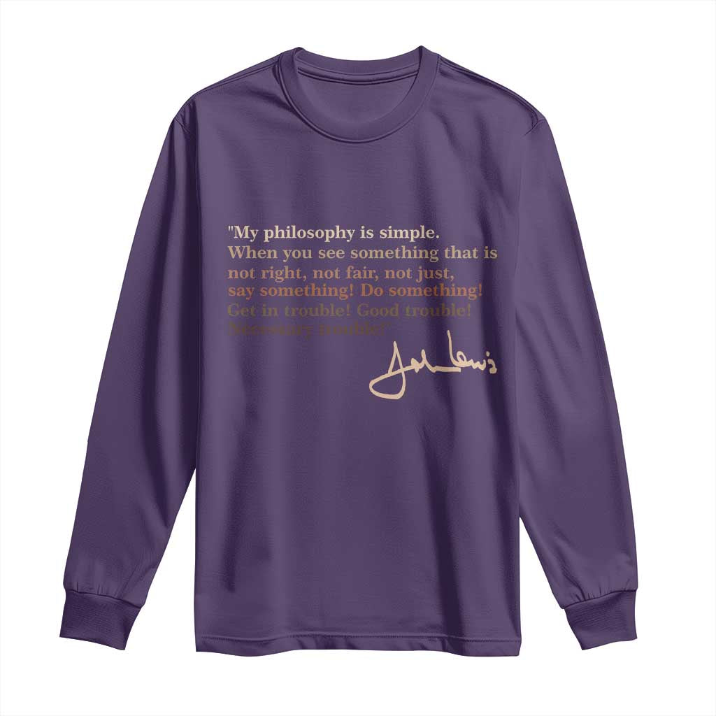 John Lewis Quote Long Sleeve Shirt Black History Month
