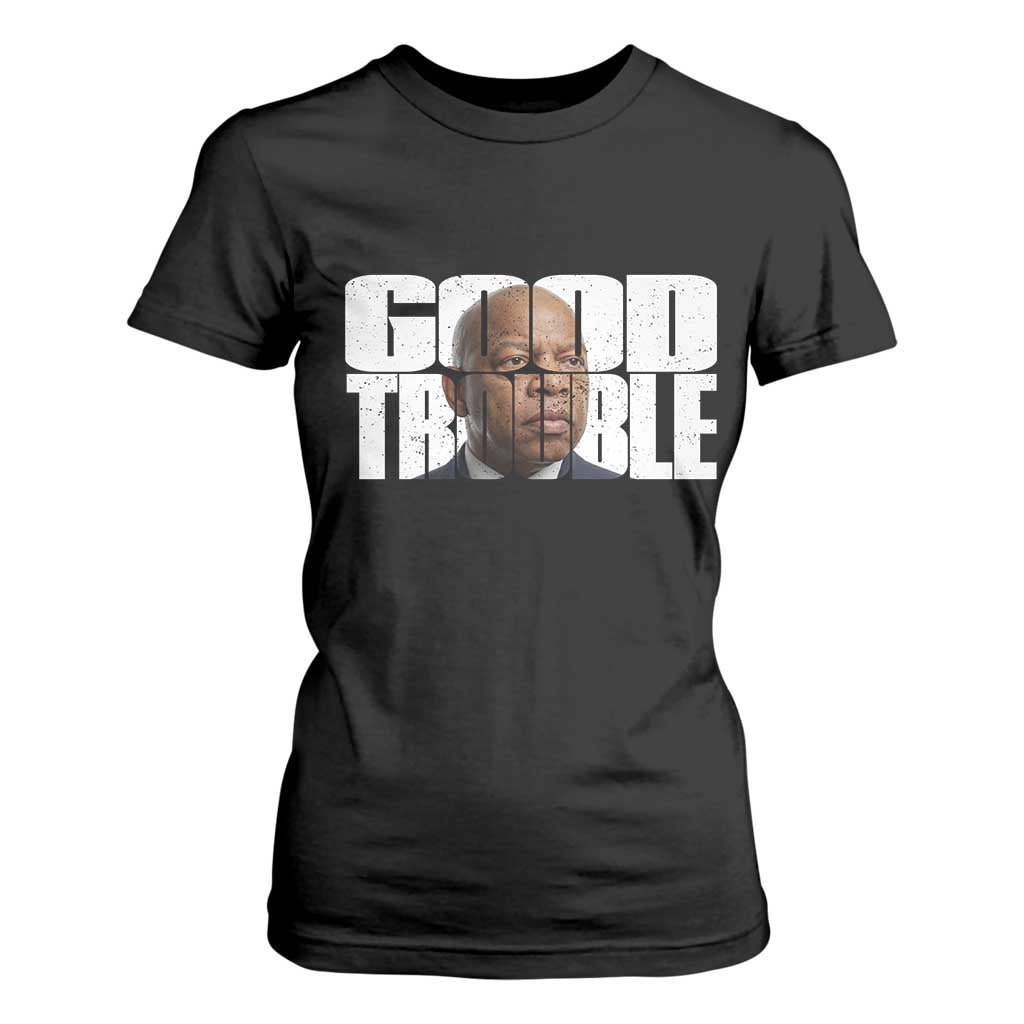 John Lewis Quote Affrican American T Shirt For Women Black History Good Trouble