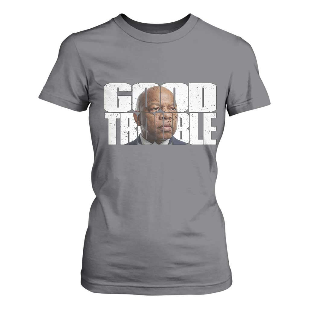 John Lewis Quote Affrican American T Shirt For Women Black History Good Trouble