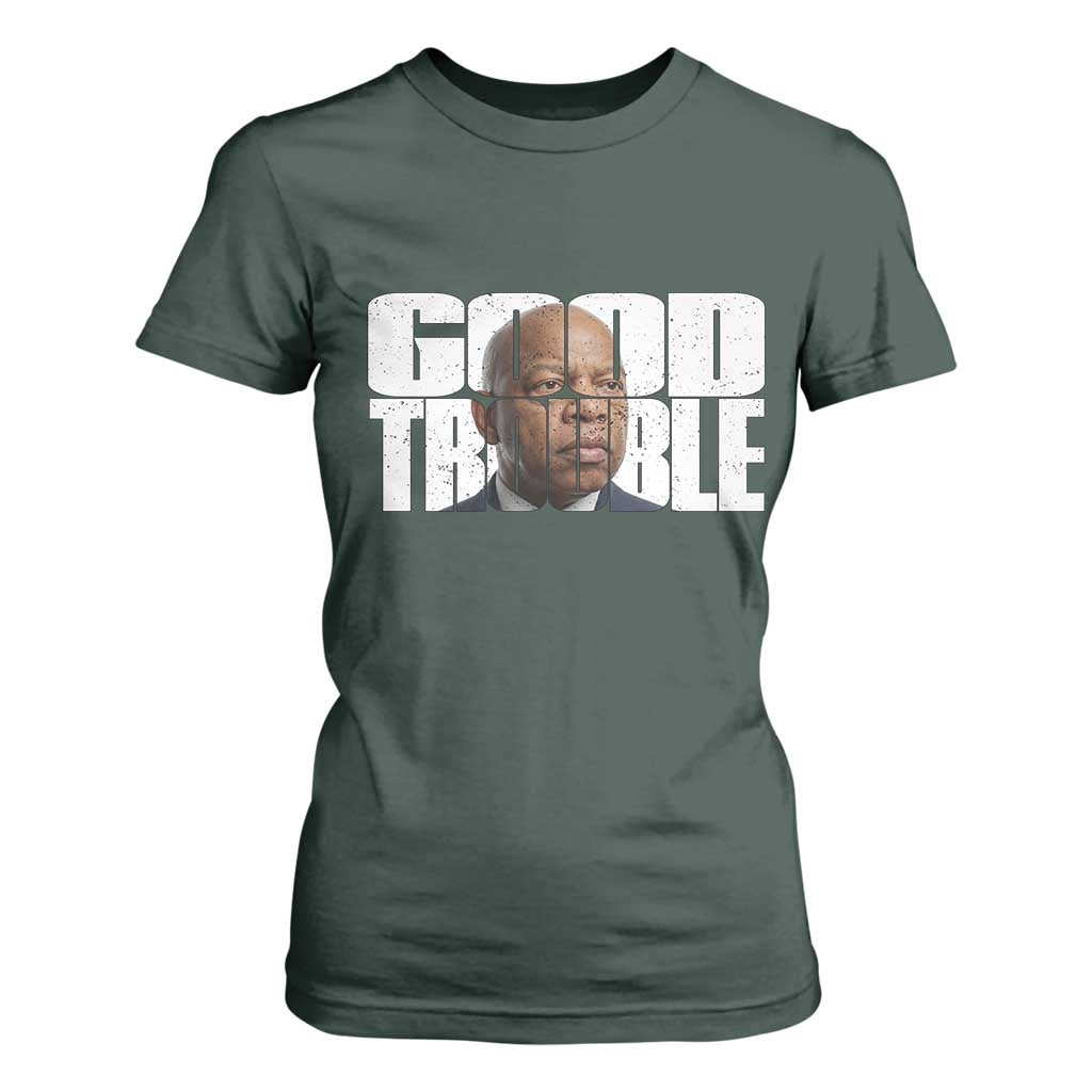 John Lewis Quote Affrican American T Shirt For Women Black History Good Trouble