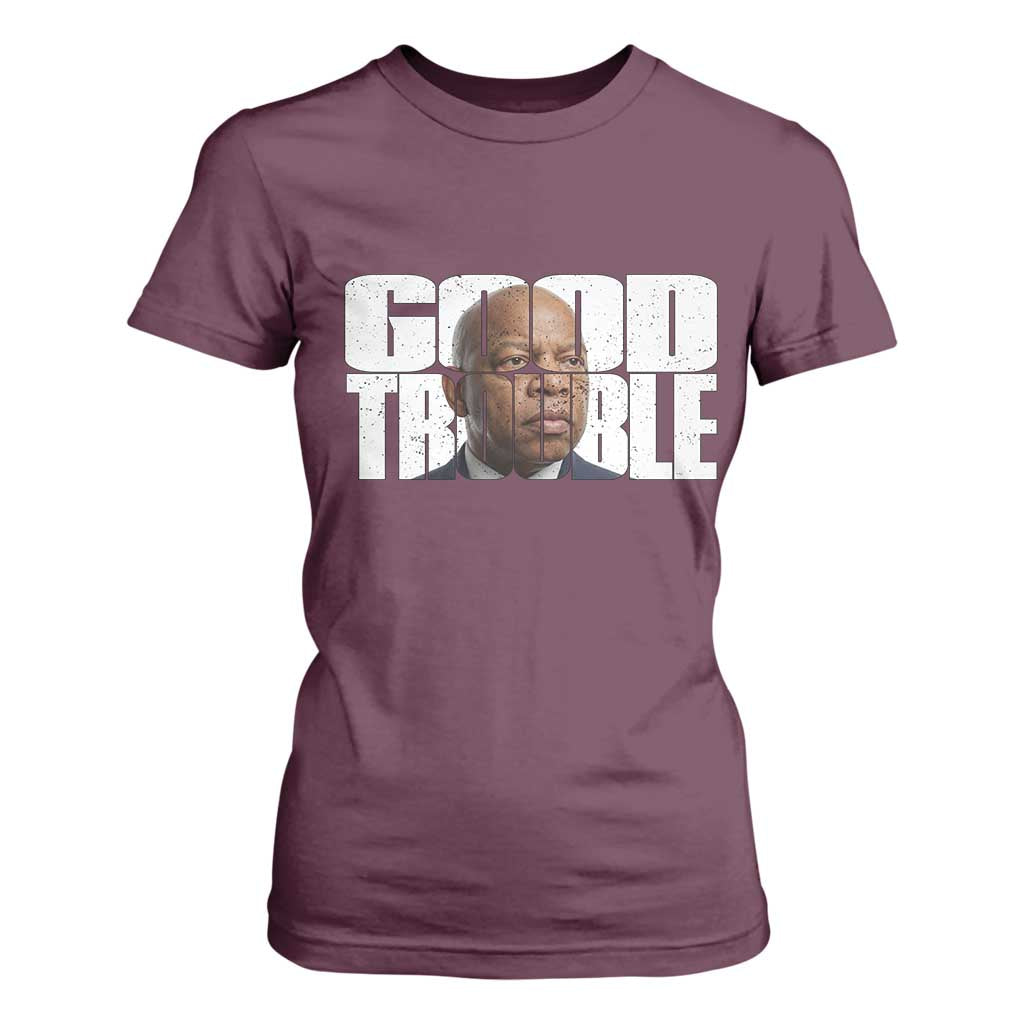John Lewis Quote Affrican American T Shirt For Women Black History Good Trouble