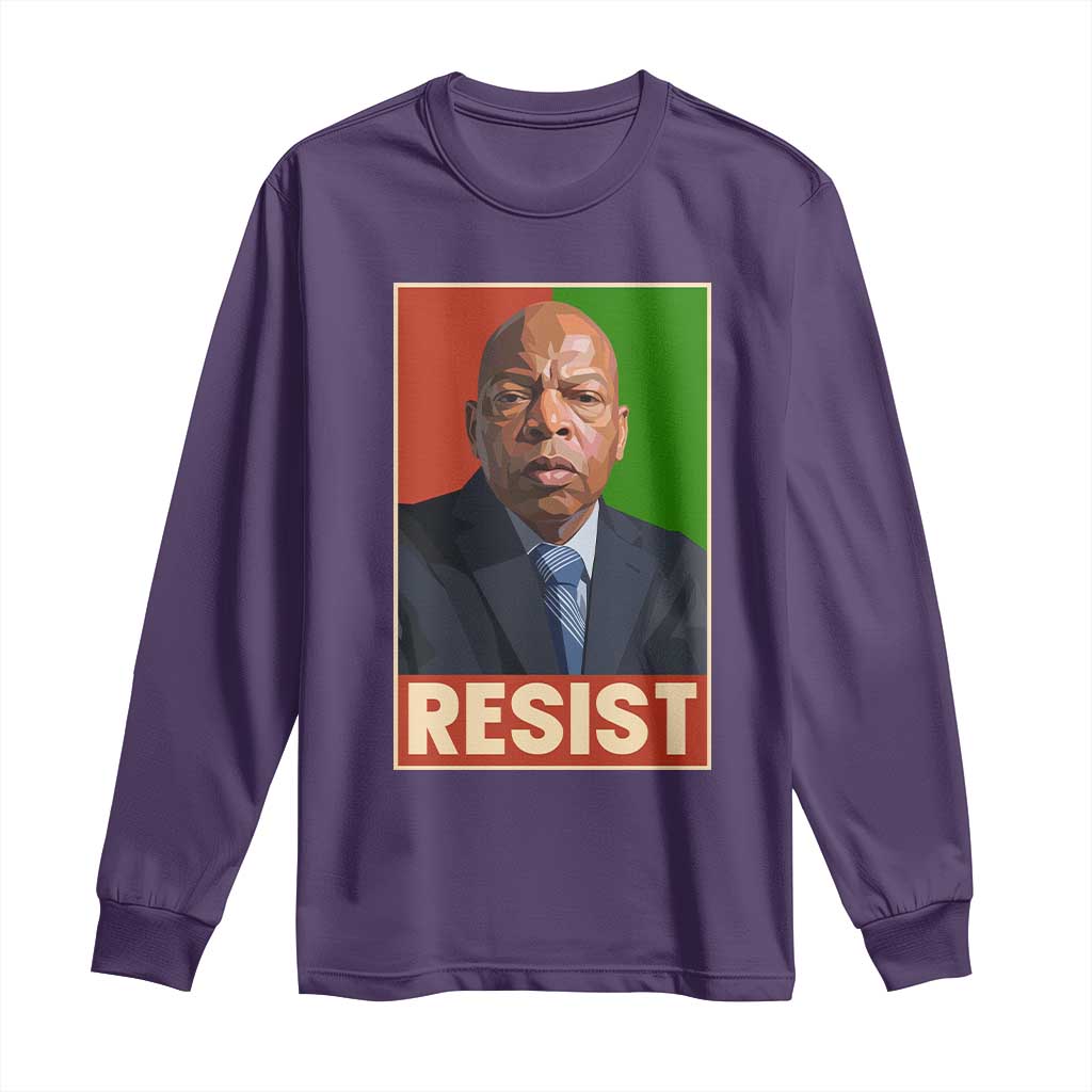 Resist Protest Civil Rights Long Sleeve Shirt John Lewis Black History
